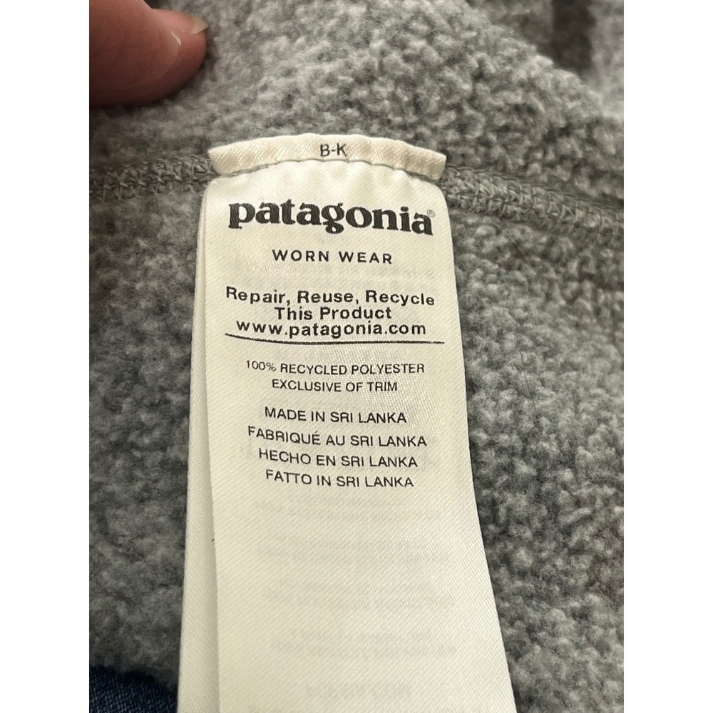 Patagonia Better Sweater Pullover Womens XXL Grey Excellent 1/4 Zip Fleece SLC - Picture 9 of 15
